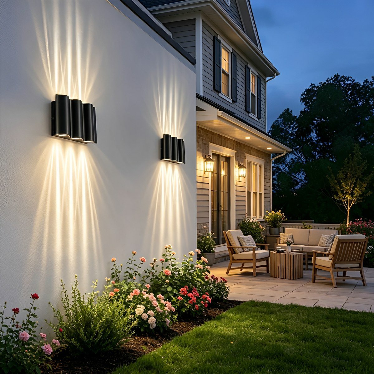 Aluminum LED Exterior Sconce with Dual-Beam Design for Patio & Garden Lighting | Thomler