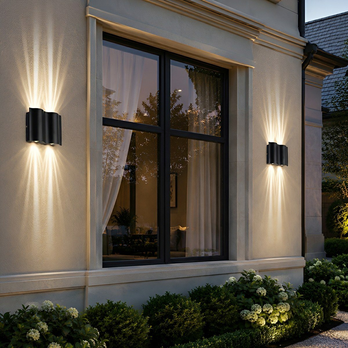 Aluminum LED Exterior Sconce with Dual-Beam Design for Patio & Garden Lighting | Thomler