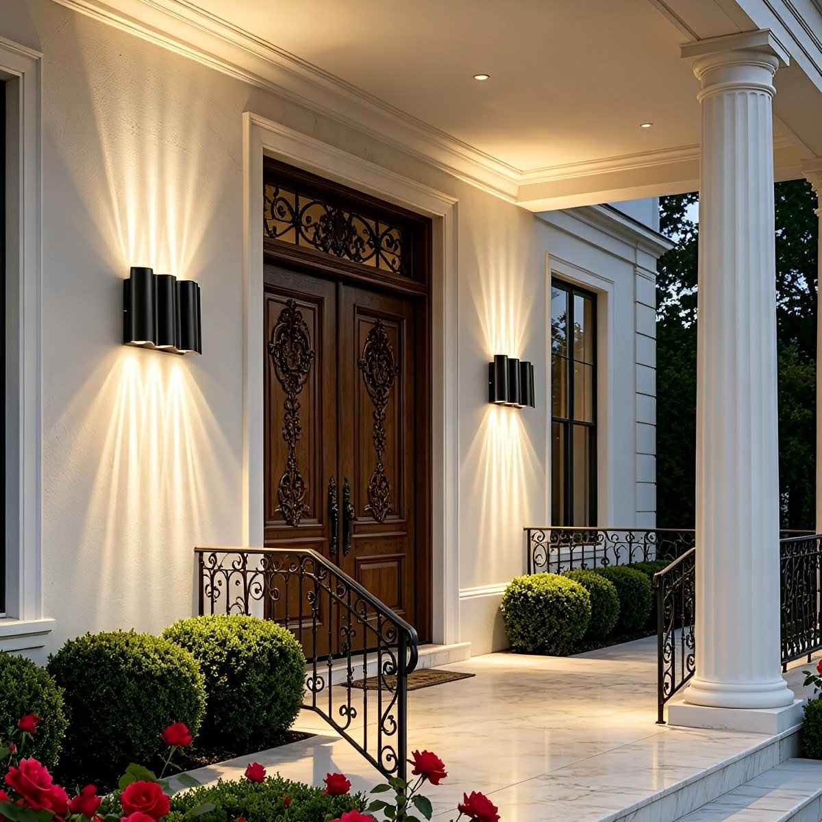 Aluminum LED Exterior Sconce with Dual-Beam Design for Patio & Garden Lighting | Thomler