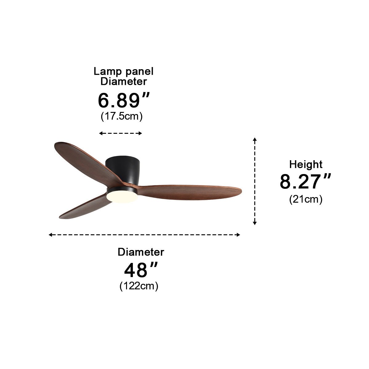Ceiling Fan Wood Effect 142.0 cm White LED Living Room Quiet DC Motor Remote Control Scandinavian Ceiling Light | Thomler