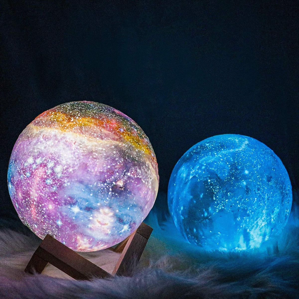 Rechargeable Star Projection Night Light – Touch Control LED Mood Lamp for Bedroom, Nursery & Relaxation – Portable Cordless Ambient | Thomler