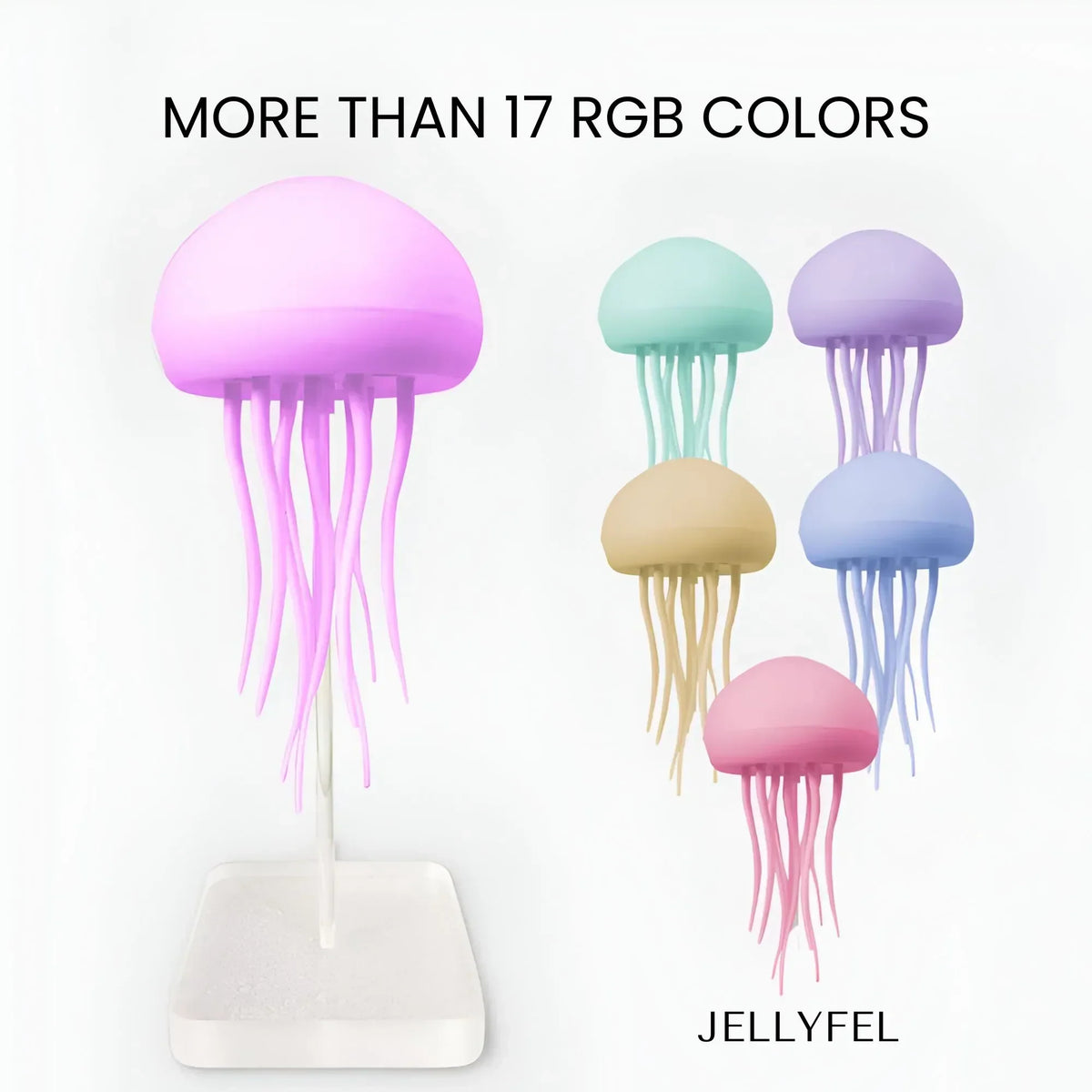LED Jellyfish Mood Lamp with Color Changing Lights & Remote Control for Bedroom, Living Room, Office Décor | Thomler