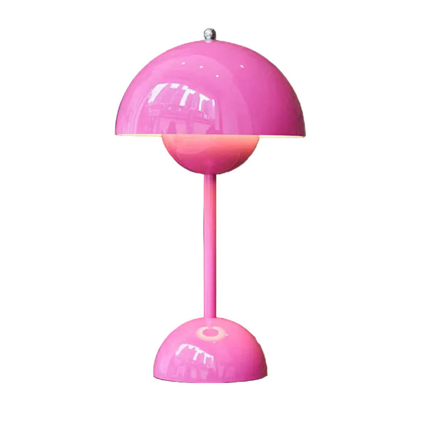 Rechargeable Cordless Table Lamp with Touch Dimmer – 3 Brightness Levels, Warm LED Light, Retro Flower Design for Bedside, Living Room & | Thomler
