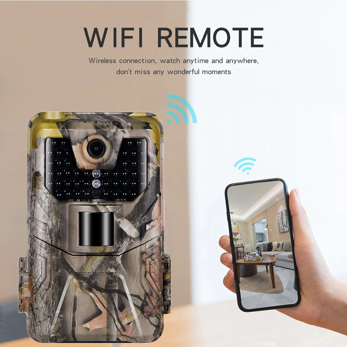 WiFi Trail Camera 1080P Night Vision Motion Activated with App Control for Backyard Monitoring and Deer Scouting | Thomler