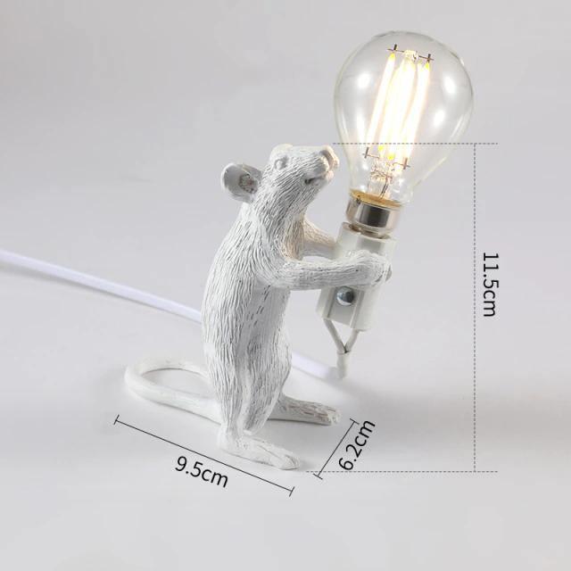 Whimsical Animal Figurine Desk Light with LED Bulb for Bedroom Nightstand Living Room Kids Room Accent Lighting Minimalist Decor | Thomler