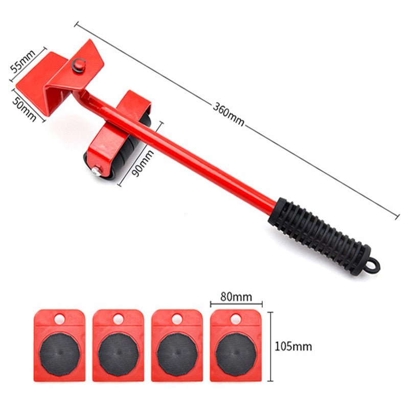 Heavy-Duty Furniture Lifting Dolly Set with Roller Wheels for Sofas Beds Appliances Hardwood Carpet Safe Floor Protection 440 lb Capacity | Thomler