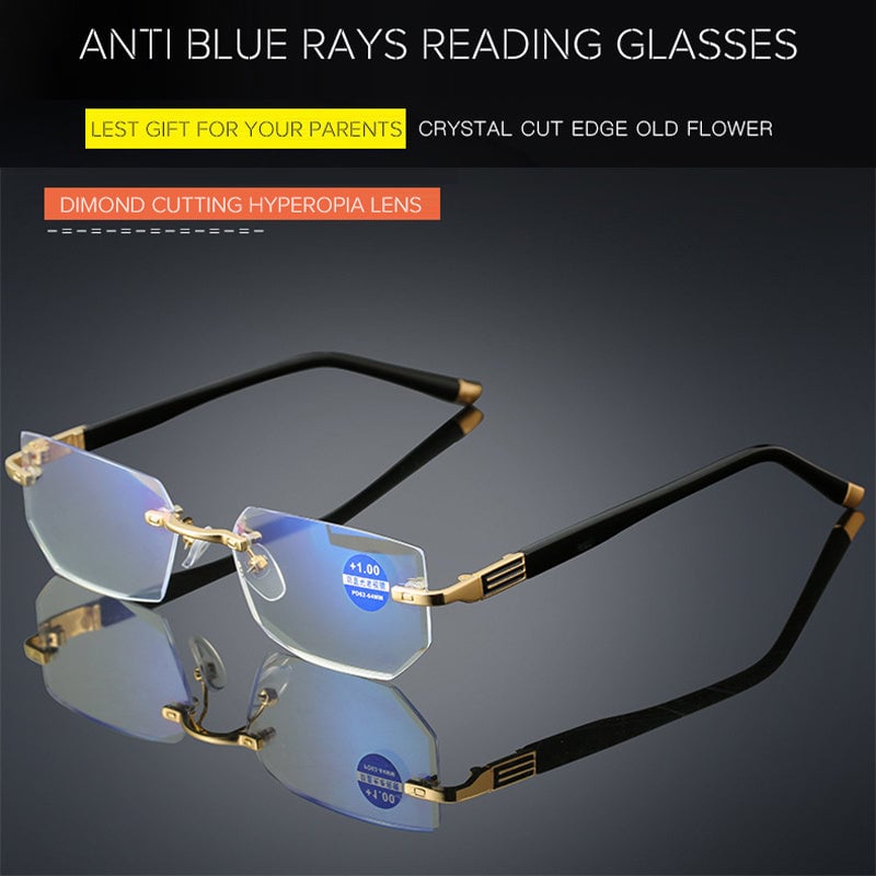 Progressive Reading Glasses with Screen Filter | No-Line Bifocals for Computer Work & Reading | Lightweight Titanium Frame | Anti-Fatigue | Thomler