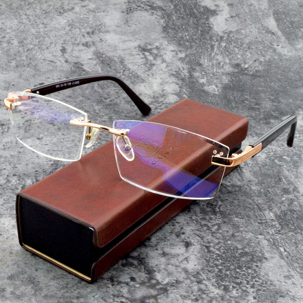 Progressive Reading Glasses with Screen Filter | No-Line Bifocals for Computer Work & Reading | Lightweight Titanium Frame | Anti-Fatigue | Thomler