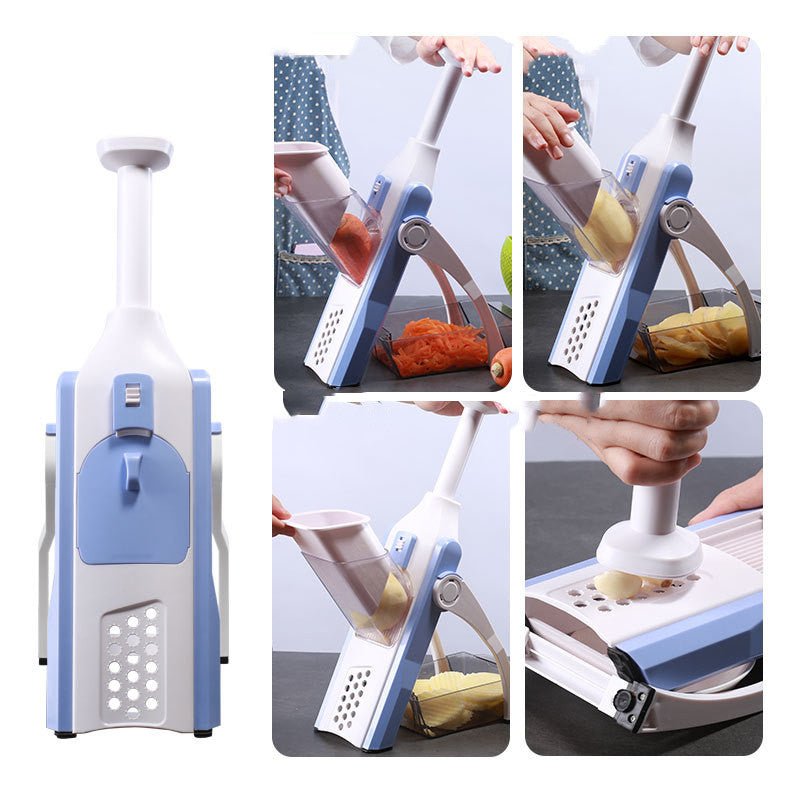 Lever-Action Produce Cutter with Adjustable Blades for Uniform Slicing and Dicing in Seconds | Kitchen Prep Tool for Vegetables, Fruits, Sal | Thomler