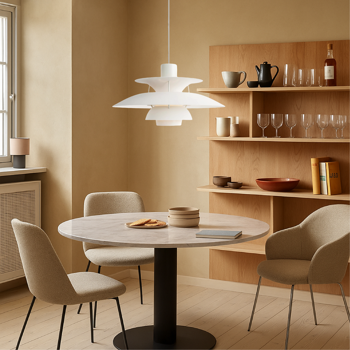 Multi-Layer Aluminum Pendant Light – Modern Scandinavian Tiered Hanging Fixture for Dining Room, Kitchen Island & Living Room | Thomler