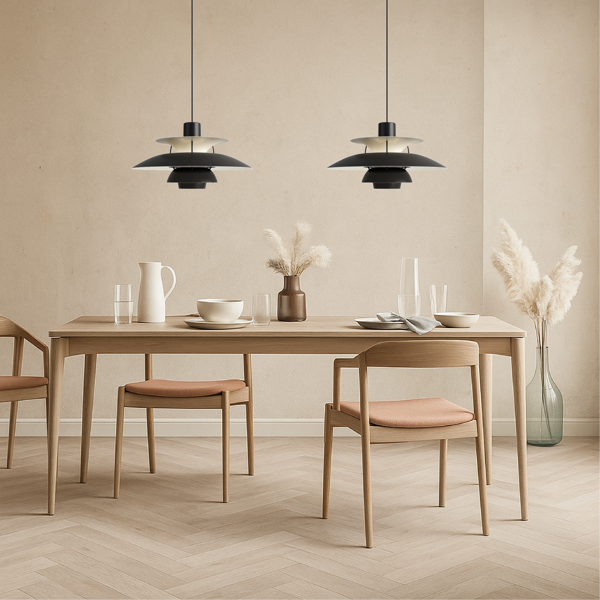 Multi-Layer Aluminum Pendant Light – Modern Scandinavian Tiered Hanging Fixture for Dining Room, Kitchen Island & Living Room | Thomler