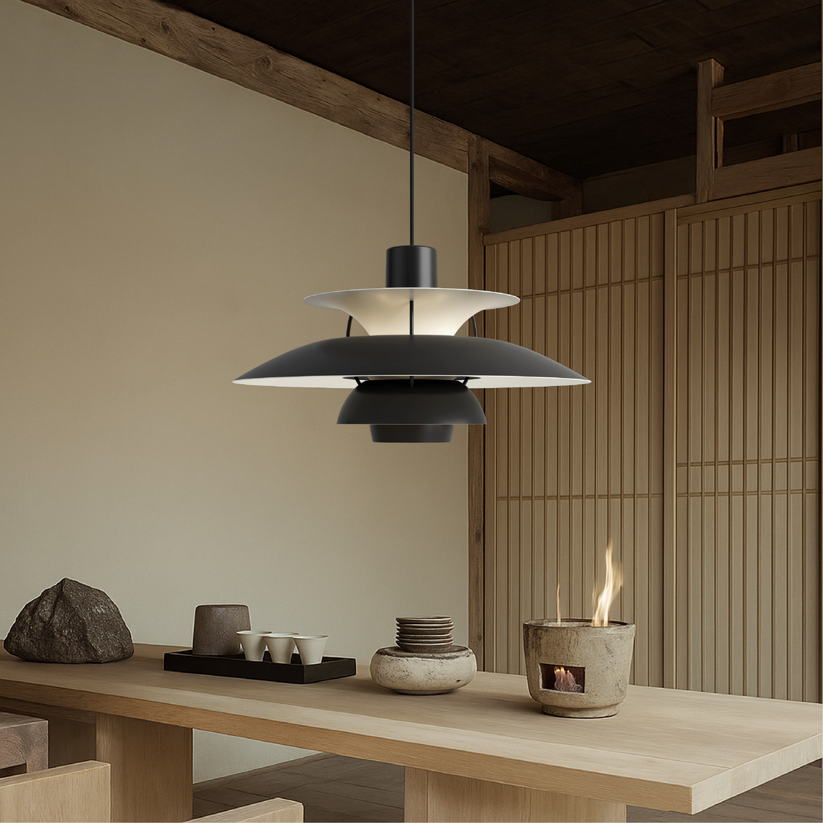 Multi-Layer Aluminum Pendant Light – Modern Scandinavian Tiered Hanging Fixture for Dining Room, Kitchen Island & Living Room | Thomler