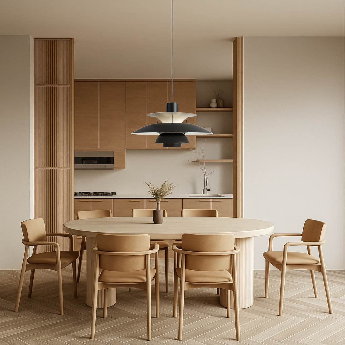 Multi-Layer Aluminum Pendant Light – Modern Scandinavian Tiered Hanging Fixture for Dining Room, Kitchen Island & Living Room | Thomler