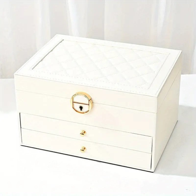 Jewellery Box Multi Layer 23.0 cm Black Organiser For Rings Necklaces Vanity Storage Case | Thomler