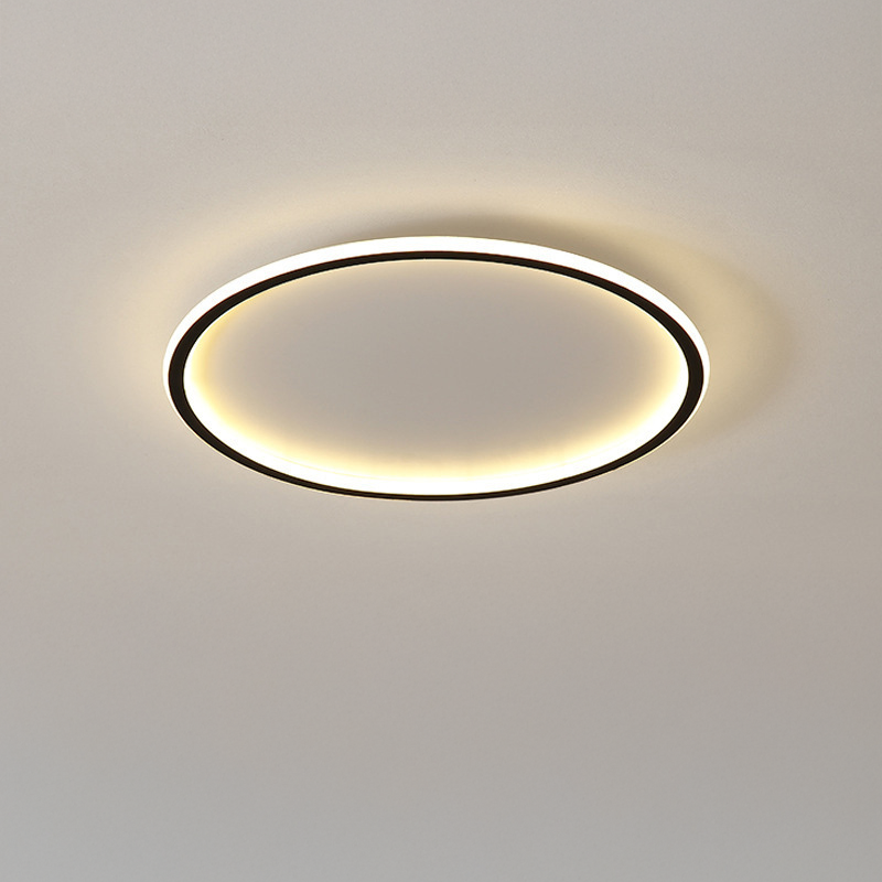 Minimalist Round LED Flush Mount Ceiling Light – Modern Scandinavian Style for Dining Room, Kitchen & Living Room – Aluminum Frame in | Thomler
