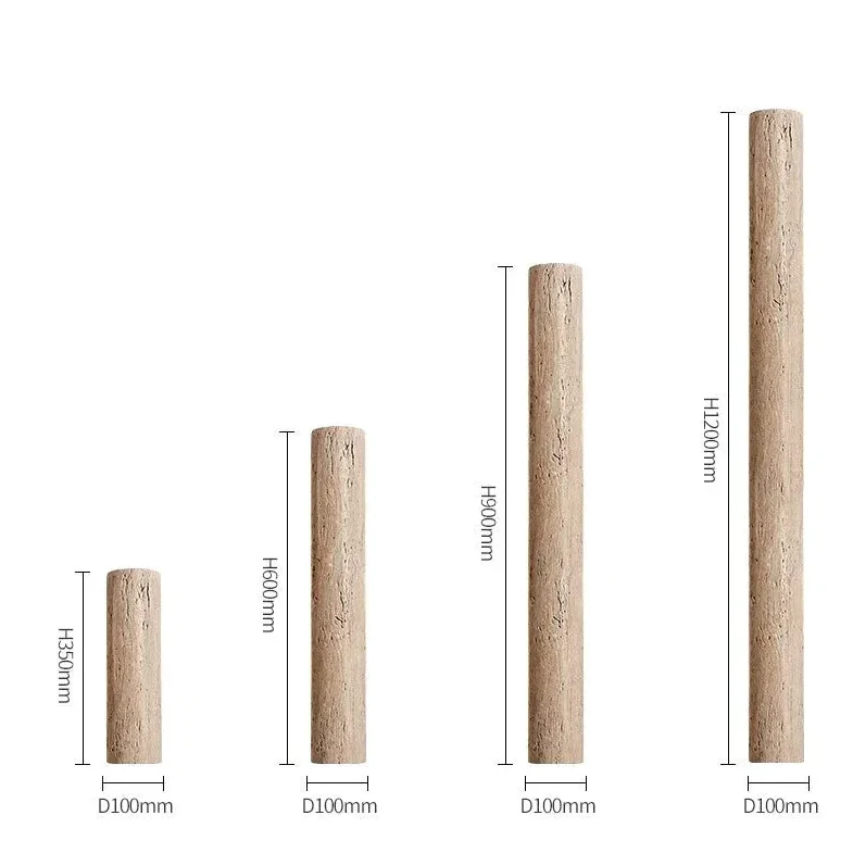Wall Light Travertine Stone 13.8 in Indoor Bathroom Bedroom Minimalist LED Sconce Japandi Modern Corridor Lighting Fixture | Thomler