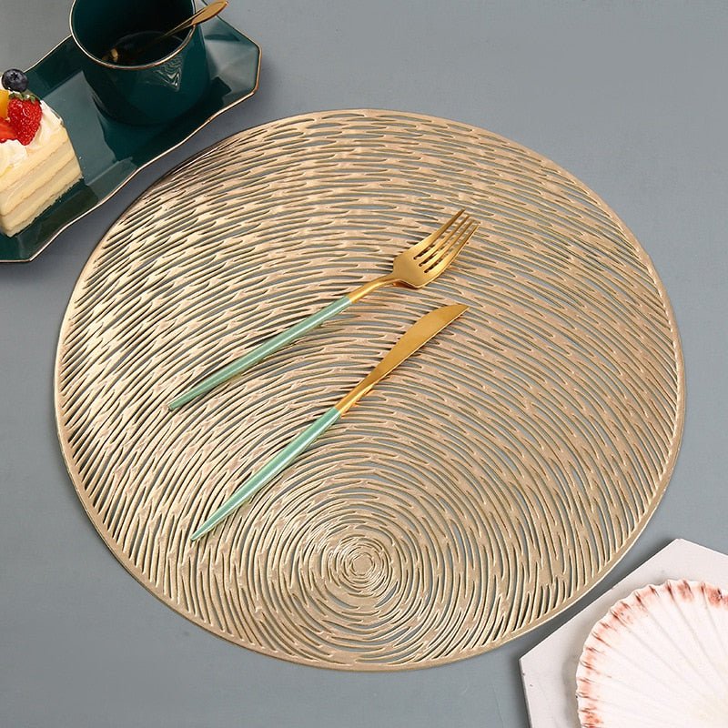 Placemat PVC 15 in Round Non-Slip Dining Table Artistic Kitchen Decor Cosmic Design | Thomler