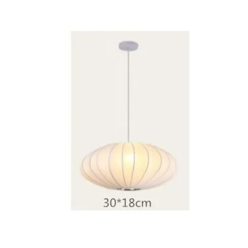 Pendant Light Silk Bubble Shade White Indoor Dining Room Living Space Hanging Ceiling Lamp | Thomler