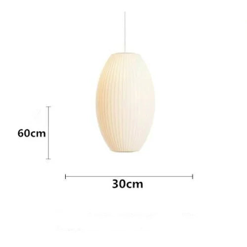Pendant Light Silk Bubble Shade White Indoor Dining Room Living Space Hanging Ceiling Lamp | Thomler