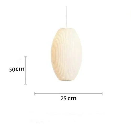 Pendant Light Silk Bubble Shade White Indoor Dining Room Living Space Hanging Ceiling Lamp | Thomler