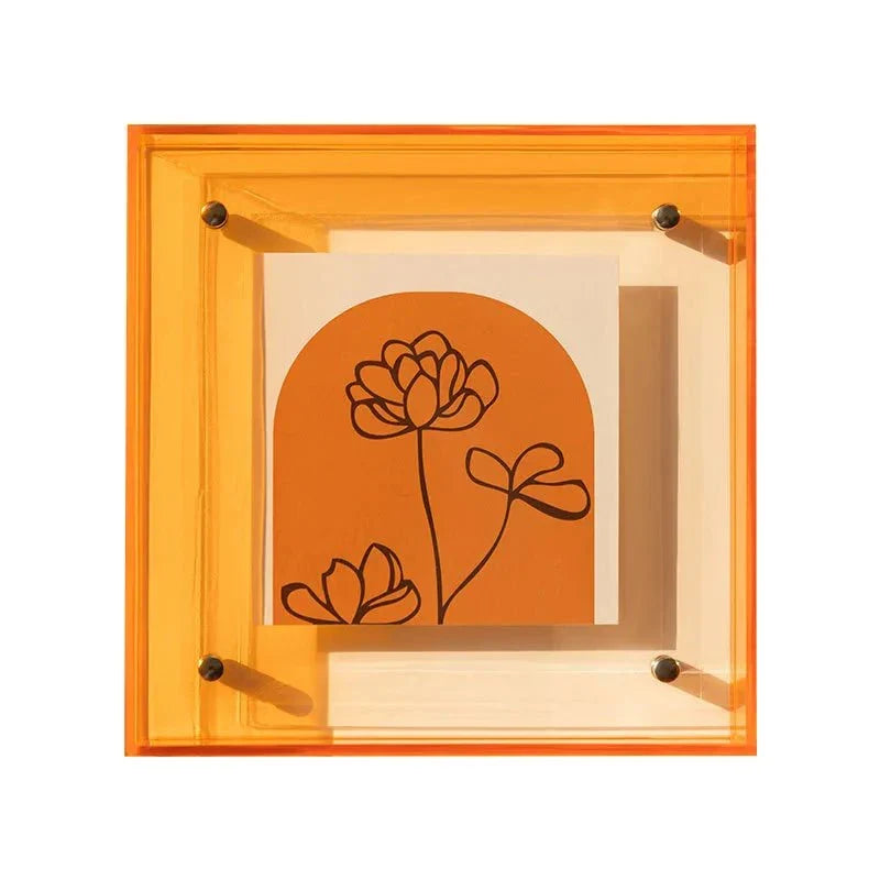 Clear Acrylic Floating Picture Frame for Desktop & Wall Display - Modern Freestanding Photo Holder for Home Office, Bedroom, Living Room | Thomler