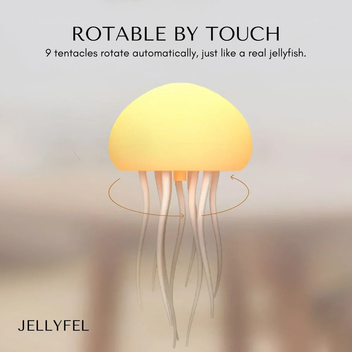 LED Jellyfish Mood Lamp with Color Changing Lights & Remote Control for Bedroom, Living Room, Office Décor | Thomler