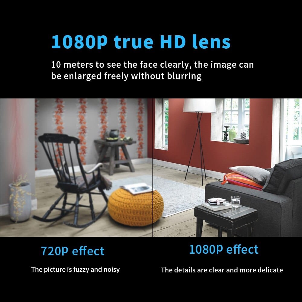 Compact Wi-Fi Security Camera with Infrared Night Vision for Indoor Home Monitoring | Motion Detection Alerts | Live Remote Viewing on Smart | Thomler