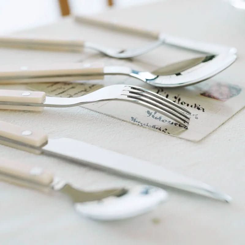 Flatware Set for 6 – 24-Piece Stainless Steel with Engraved Detail, Dishwasher Safe Silverware Service for Daily Use, Formal Dinners & | Thomler