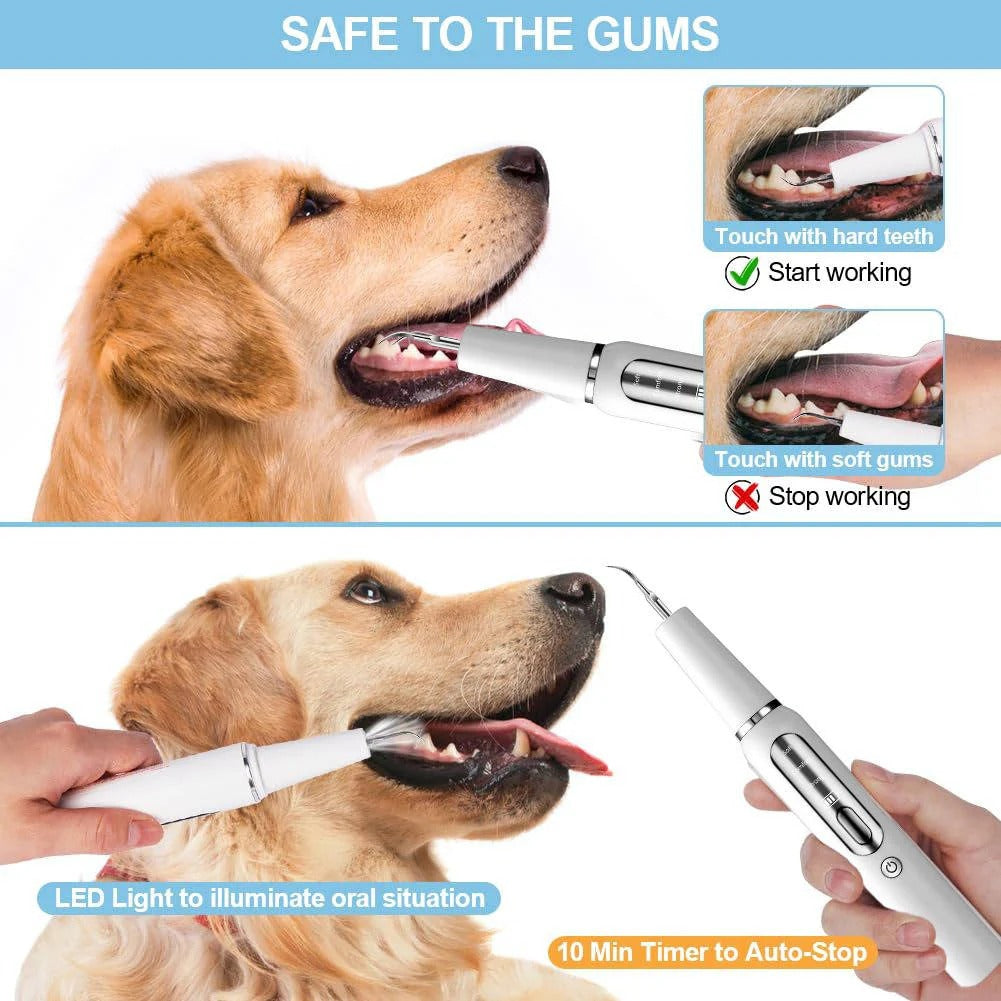 Ultrasonic Dog Teeth Cleaner with LED Light & Auto Gum Sensor for Safe At-Home Pet Dental Care | Thomler