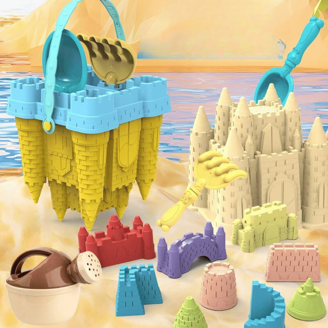Castle Builder Beach Toy Set for Kids – Durable Molds & Tools for Sand Play, Creative Outdoor Fun for Boys & Girls | Thomler