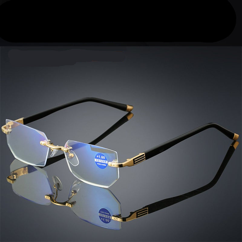 Progressive Reading Glasses with Blue Light Filter for Close & Distance Vision | Titanium & TR90 Ultralight Frame | Anti-Glare Computer | Thomler