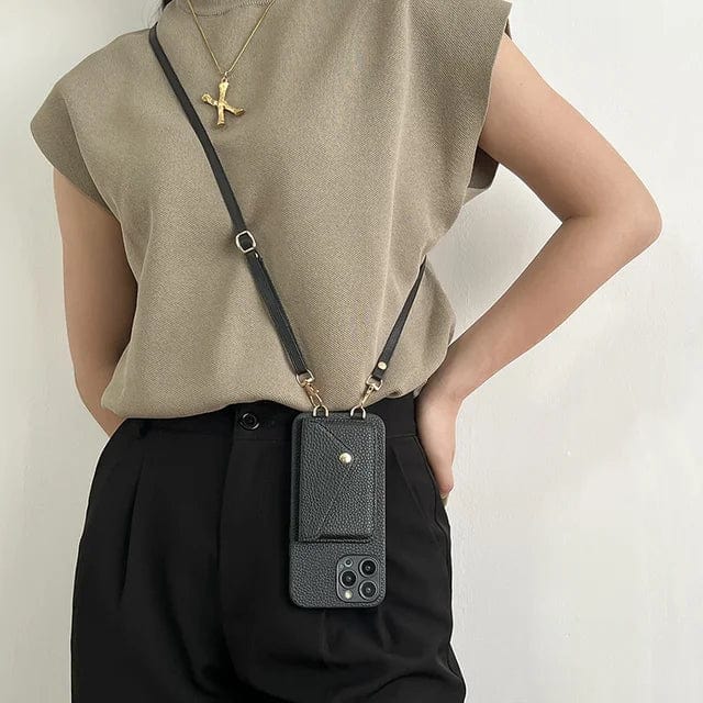 Women's Phone Wallet Shoulder Bag with Card Slots Adjustable Strap Wristlet Pouch for iPhone Daily Essentials Organizer | Thomler