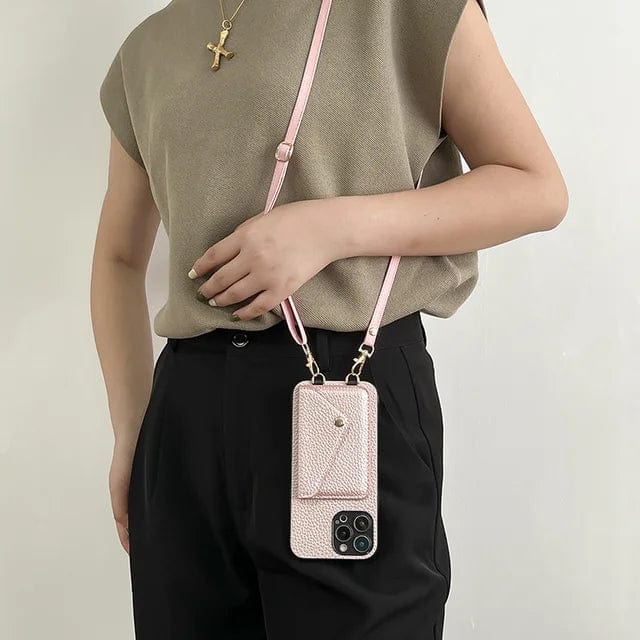 Women's Phone Wallet Shoulder Bag with Card Slots Adjustable Strap Wristlet Pouch for iPhone Daily Essentials Organizer | Thomler