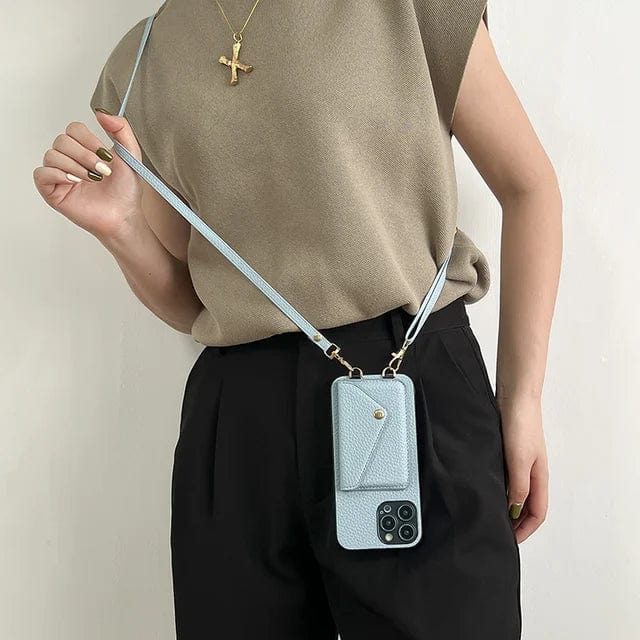 Women's Phone Wallet Shoulder Bag with Card Slots Adjustable Strap Wristlet Pouch for iPhone Daily Essentials Organizer | Thomler
