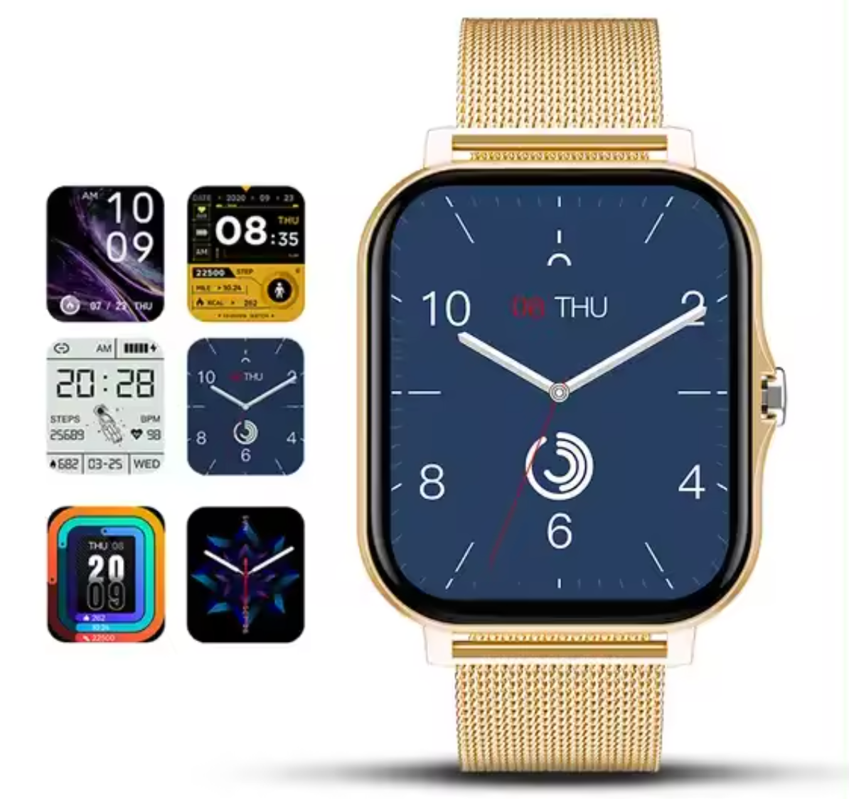 Women's Fitness Tracker Smart Watch with Metal Band – Heart Rate, Sleep, Blood Oxygen Monitor – Activity Tracker with Notifications | Thomler