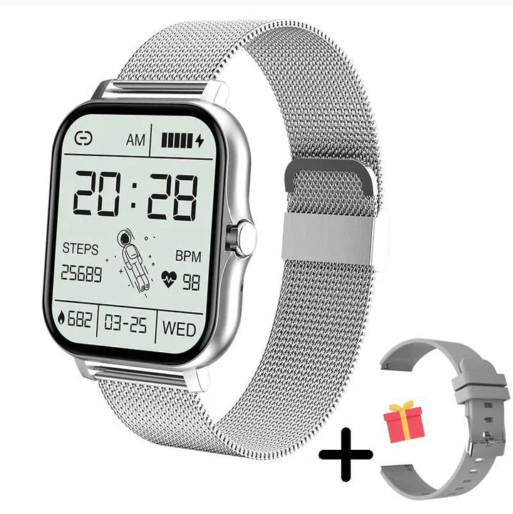 Women's Fitness Tracker Smart Watch with Metal Band – Heart Rate, Sleep, Blood Oxygen Monitor – Activity Tracker with Notifications | Thomler