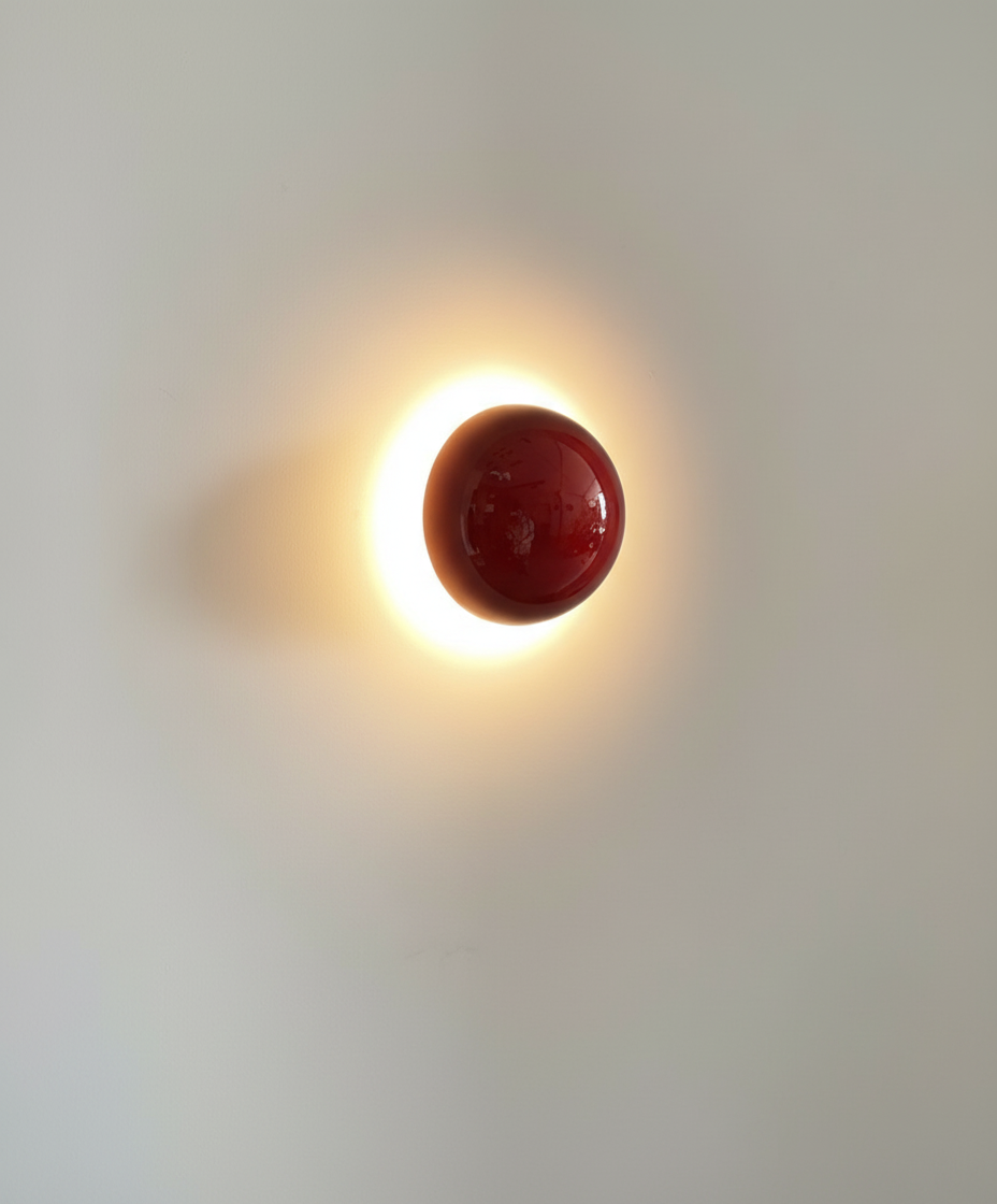 Metal Circle Sconce with LED Bi-Directional Lighting for Hallways, Bedrooms & Living Rooms | Thomler