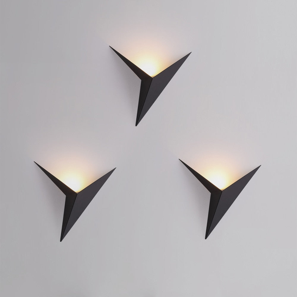 Triangle LED Wall Light Modern Geometric Sconce Nordic Home Lighting Fixture Adjustable Color | Thomler