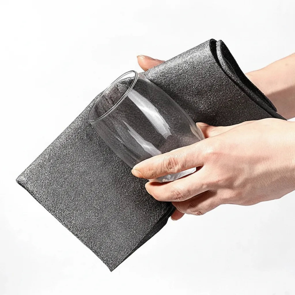 Microfiber Cleaning Cloths 10-Pack Lint-Free Streak-Free for Glass Windows Mirrors Kitchen Stainless Steel Car Detailing No Chemicals | Thomler