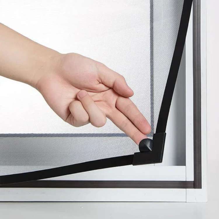 Self-Sealing Window Screen with 26 Magnetic Closures – Insect Barrier for Fresh Air Ventilation | Thomler