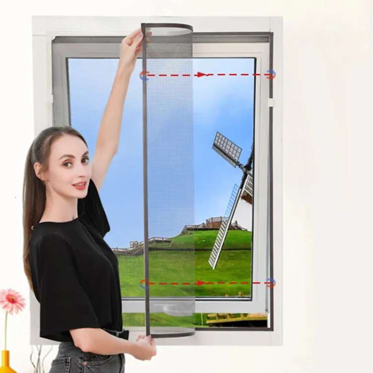 Self-Sealing Window Screen with 26 Magnetic Closures – Insect Barrier for Fresh Air Ventilation | Thomler