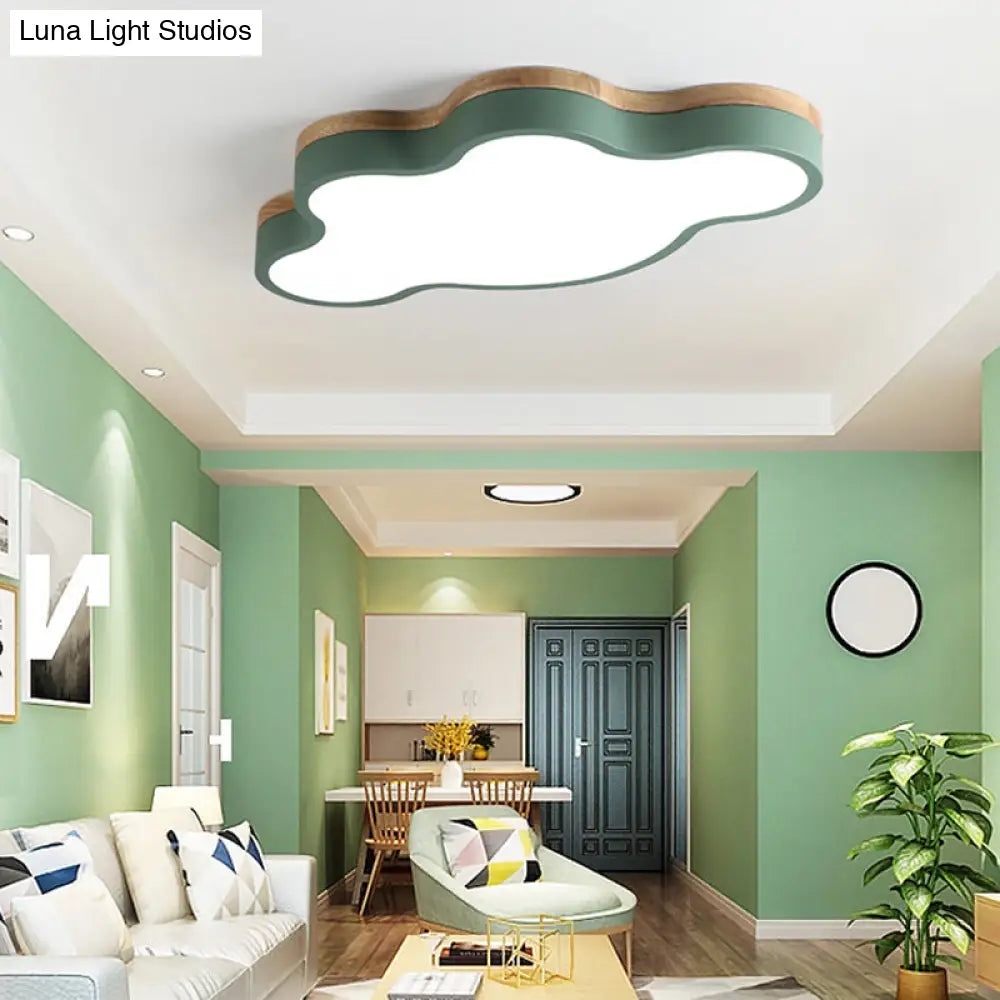 Cloud Flush Mount LED Ceiling Light for Kids Room 20-Inch Metal Fixture Nursery Playroom Bedroom Lighting Toddler Baby Décor | Thomler