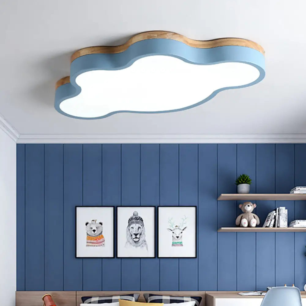 Cloud Flush Mount LED Ceiling Light for Kids Room 20-Inch Metal Fixture Nursery Playroom Bedroom Lighting Toddler Baby Décor | Thomler