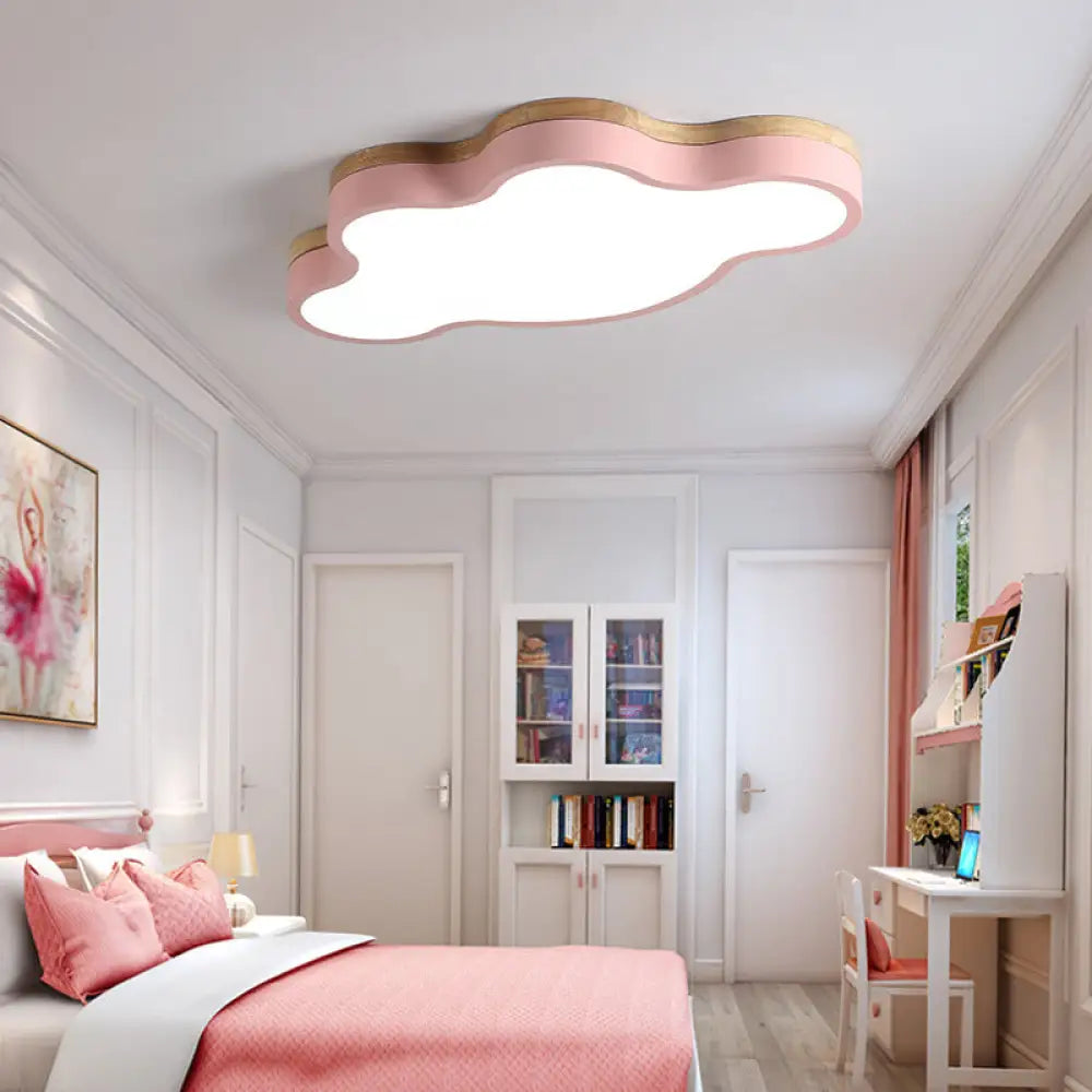 Cloud Flush Mount LED Ceiling Light for Kids Room 20-Inch Metal Fixture Nursery Playroom Bedroom Lighting Toddler Baby Décor | Thomler