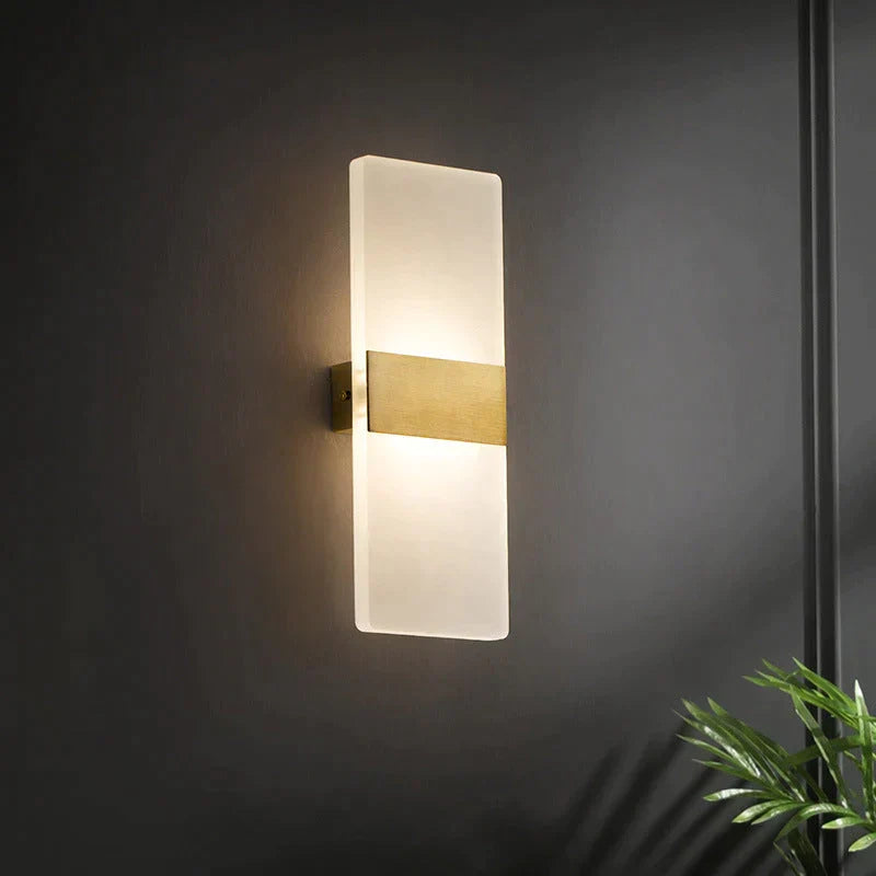 Contemporary Copper Sconce with LED Bulb Included – Hardwired Wall Light for Hallway, Bedroom, Living Room & Office | Thomler
