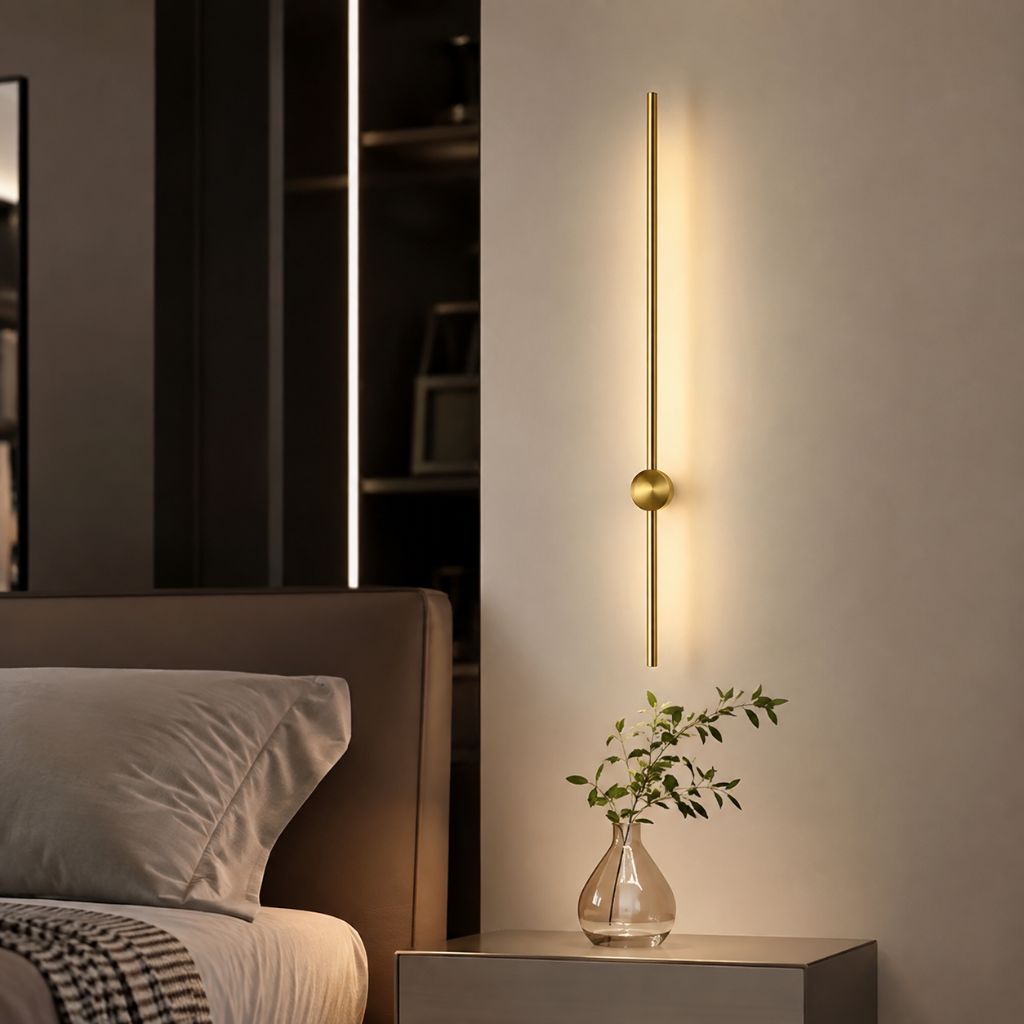 Modern Aluminum LED Wall Light Fixture for Bedroom Living Room Hallway – Adjustable White Lighting Bar Sconce 24-31 inch Decorative | Thomler