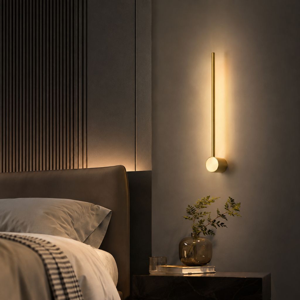 Modern Aluminum LED Wall Light Fixture for Bedroom Living Room Hallway – Adjustable White Lighting Bar Sconce 24-31 inch Decorative | Thomler