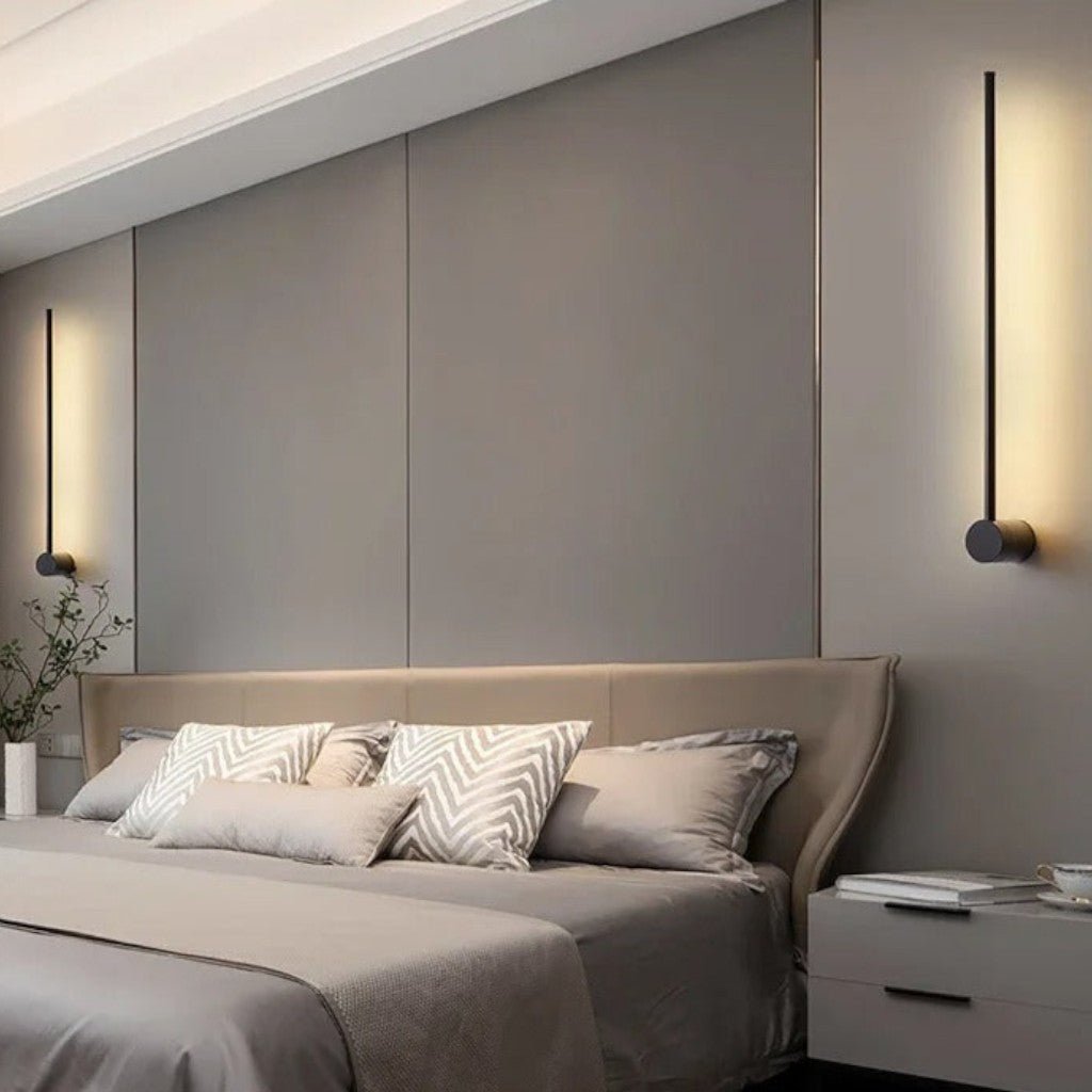Modern Aluminum LED Wall Light Fixture for Bedroom Living Room Hallway – Adjustable White Lighting Bar Sconce 24-31 inch Decorative | Thomler