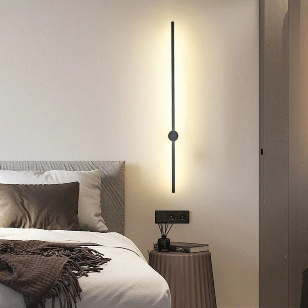 Modern Aluminum LED Wall Light Fixture for Bedroom Living Room Hallway – Adjustable White Lighting Bar Sconce 24-31 inch Decorative | Thomler