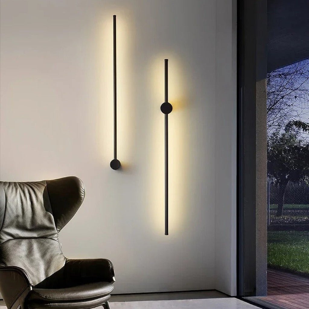 Modern Aluminum LED Wall Light Fixture for Bedroom Living Room Hallway – Adjustable White Lighting Bar Sconce 24-31 inch Decorative | Thomler
